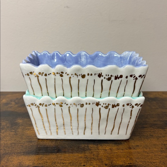 Anthropologie Holiday L'Hiver Mini Loaf Pan Set - Picture 2 of 8